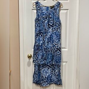 Jamie Brooke Blue Floral Cottagecore Long Dress